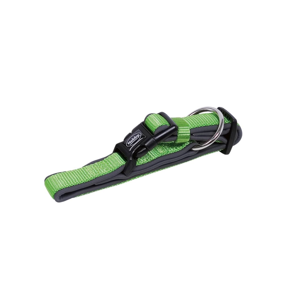 Antkaklis Classic Preno 3,5x40-55 cm, neoninis žalias/pilkas