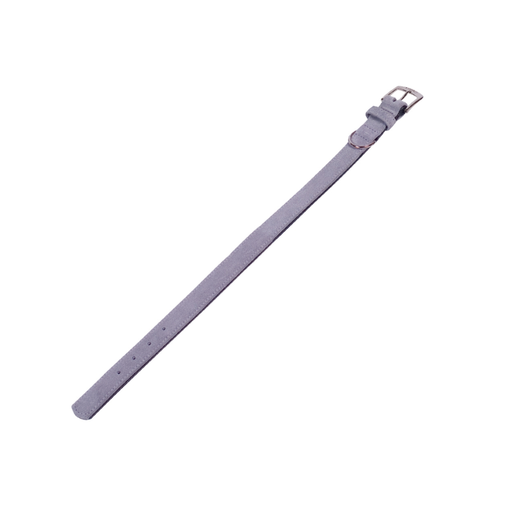 Antkaklis Velours 38-44 cm, 22/25 mm, pilkas