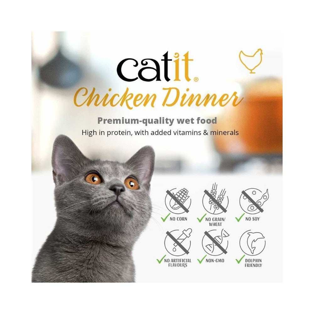 Catit Chicken Dinner konservai katėms su jautiena ir moliūgais, 80 g