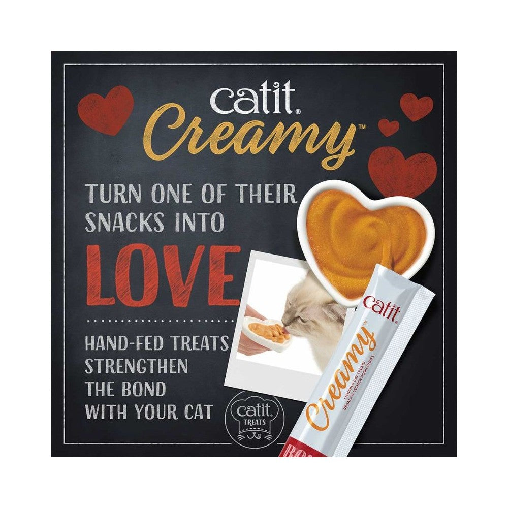 Catit Creamy kreminis skanėstas katėms su vištiena, 4x10 g