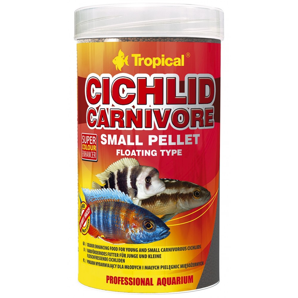 Tropical Cichlid Carnivore Small Pellet granuliuotas maistas mėsėdžiams ciklidams 250 ml