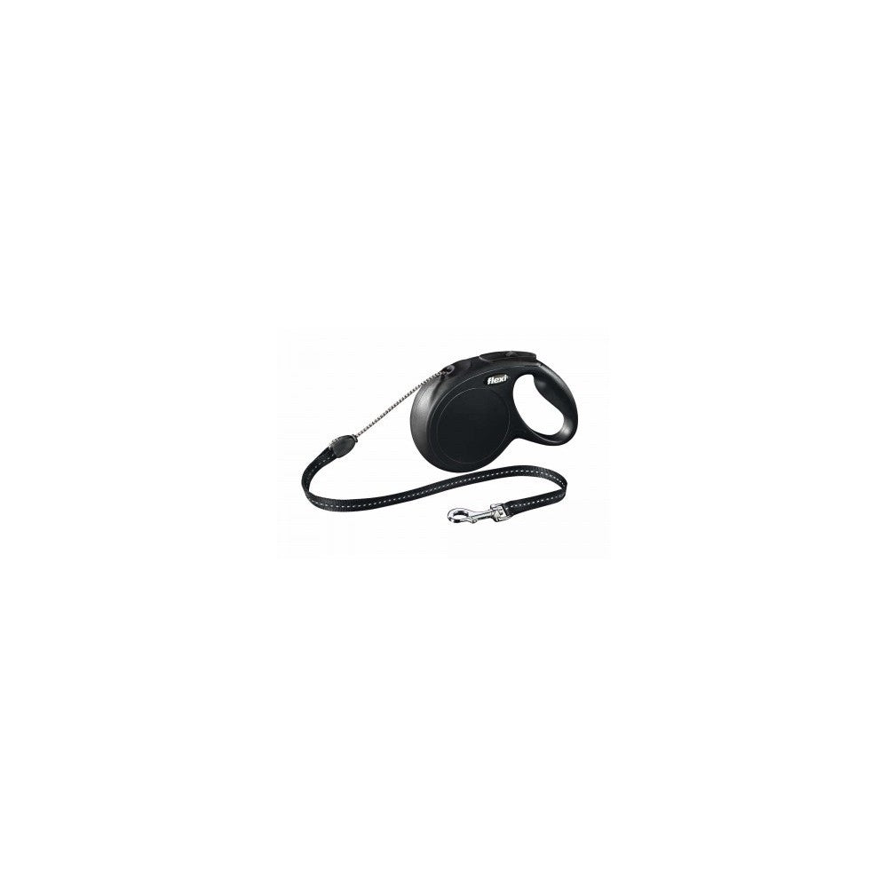 Automatinis pavadys-virvutė Flexi New Classic M juodas, 8 m,