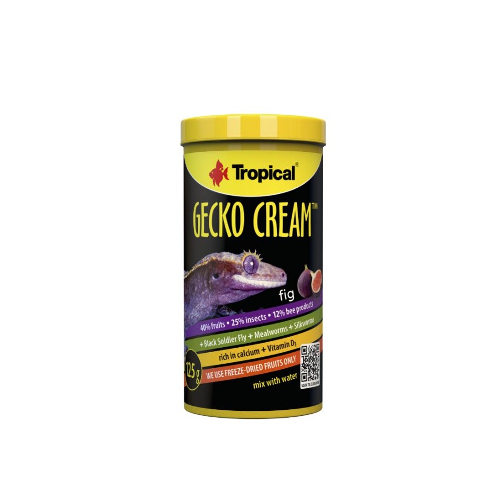 Tropical Gecko Cream Fig pašaras ropliams, 100 ml