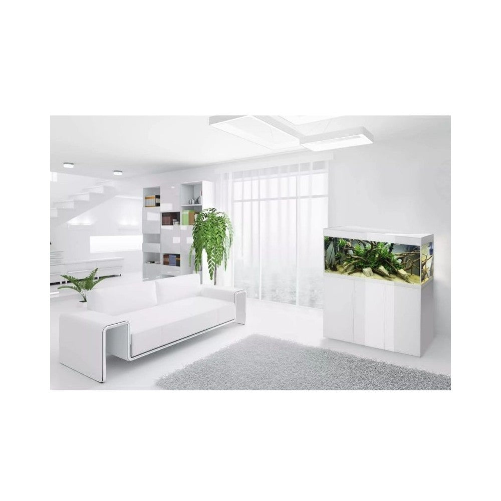 Glossy 150 Day&Night akvariumas stačiakampis, baltas, 150x50x63 cm, 3x17 LED