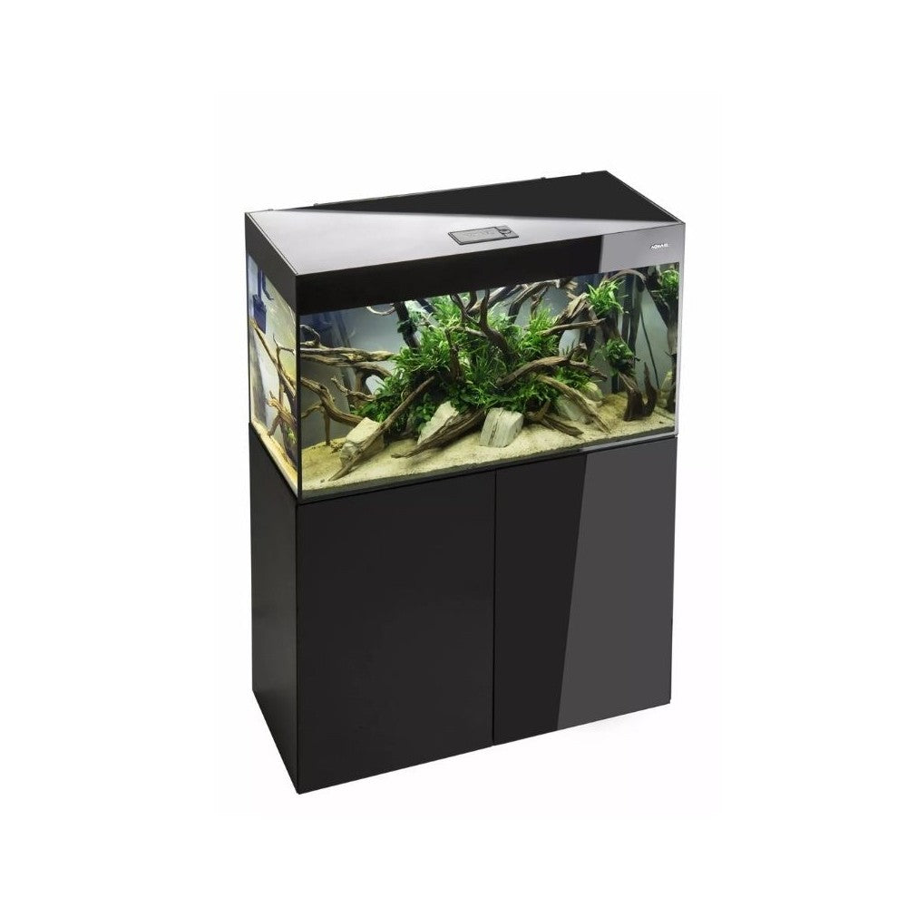 Glossy 80 ST Day&Night akvariumas stačiakampis, juodas, 80x35x50 cm