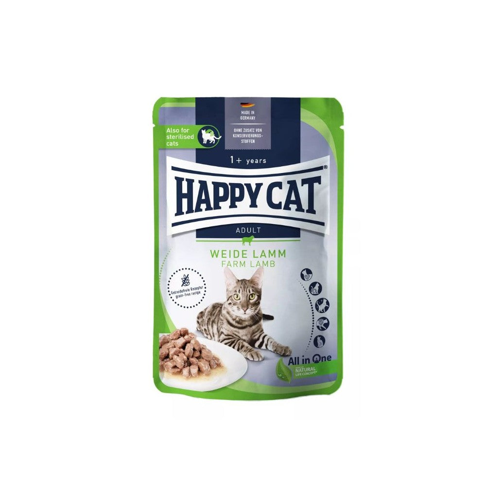Happy Cat guliašas katėms su ėriena WeideLamm, 10x85 g
