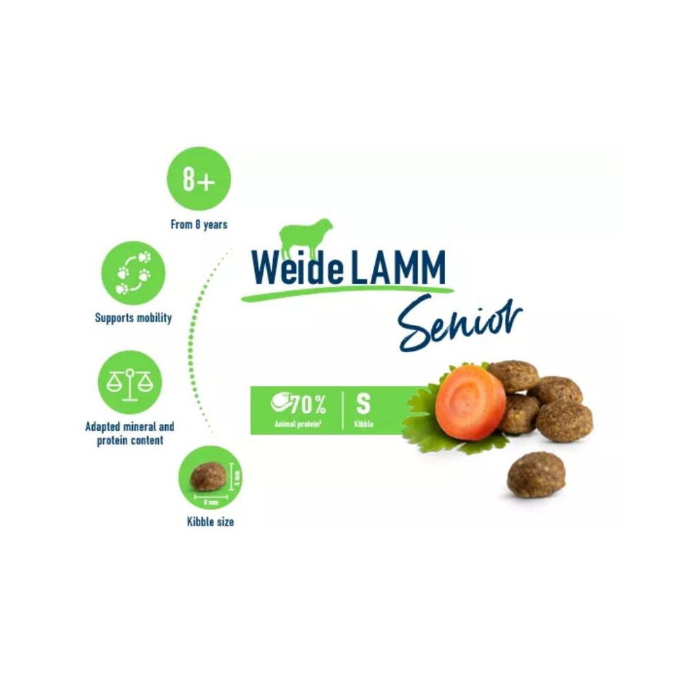 Happy Cat visavertis pašaras senoms katėms su ėriena Senior WeideLamm, 300 g