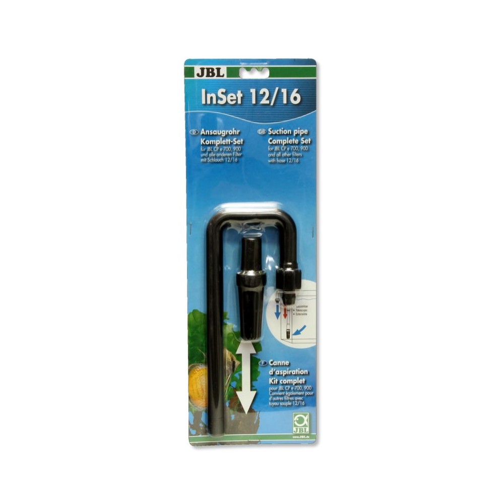 InSet 12/16 teleskopinis vandens paėmimo vamzdelis išoriniams filtrams JBL CristalProfi e700/900/1,2