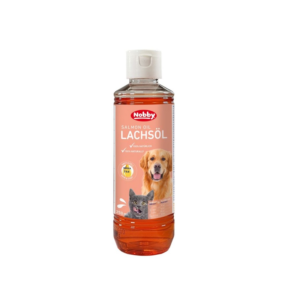 Lašišų aliejus pašaro papildas šunims ir katėms, 250 ml