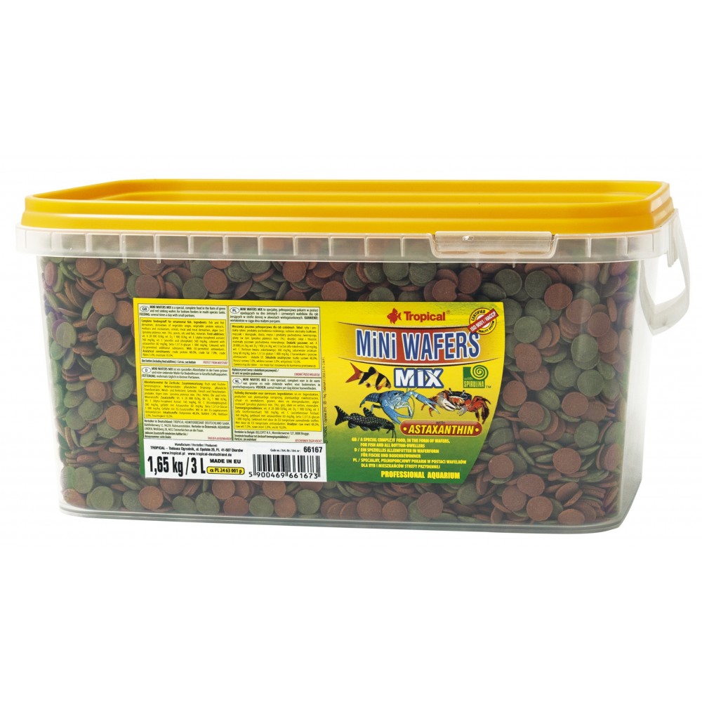 Tropical Mini Wafers Mix maistas dugninėms žuvims 3 l