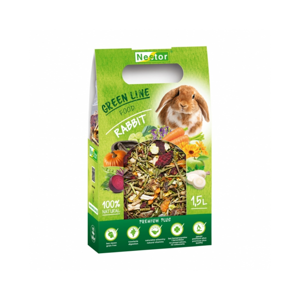 Nestor Premium Green Line pašaras triušiams 1500 ml (480 g)