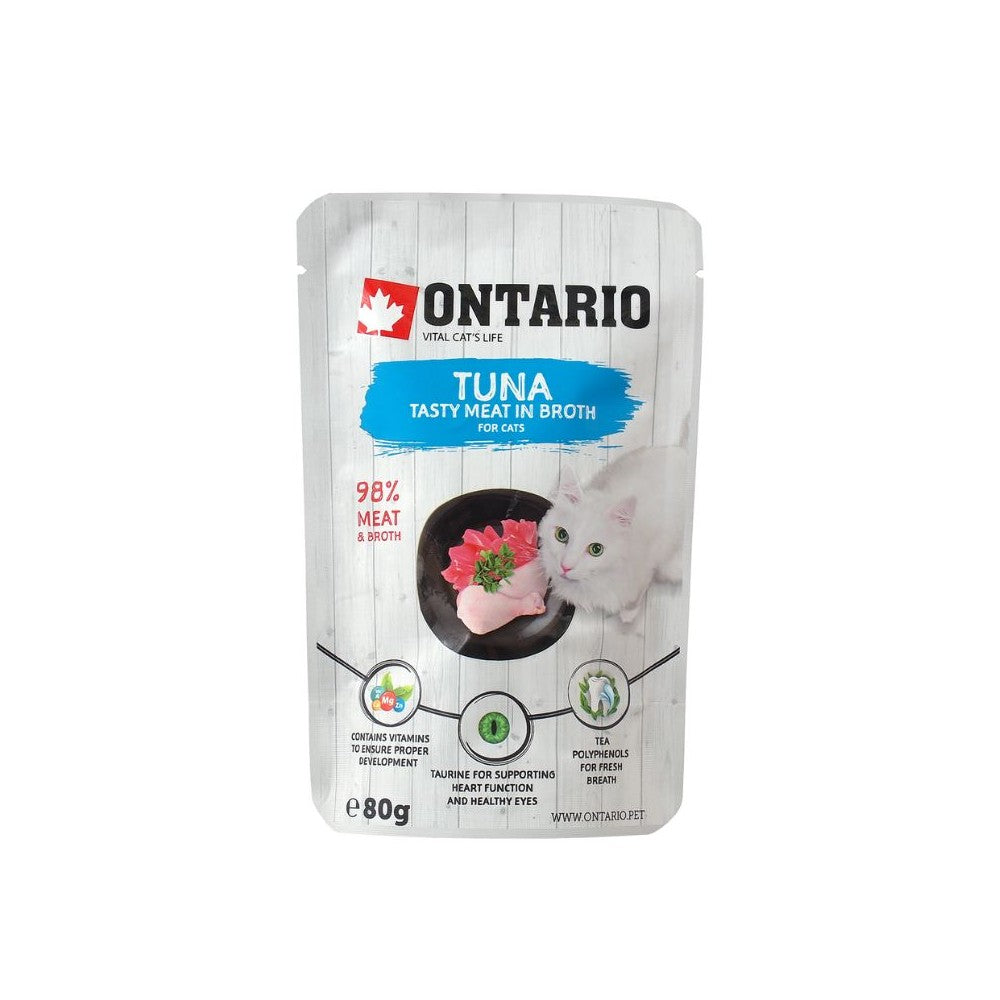 Ontario konservai katėms su tunu sultinyje, 80 g