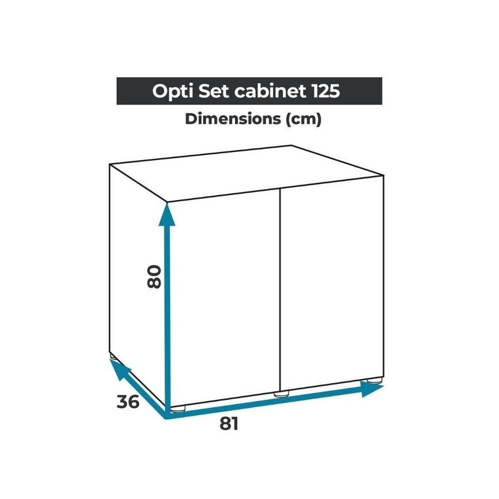 Opti Set 125 spintelė stačiakampė, balta, 81x36x80 cm