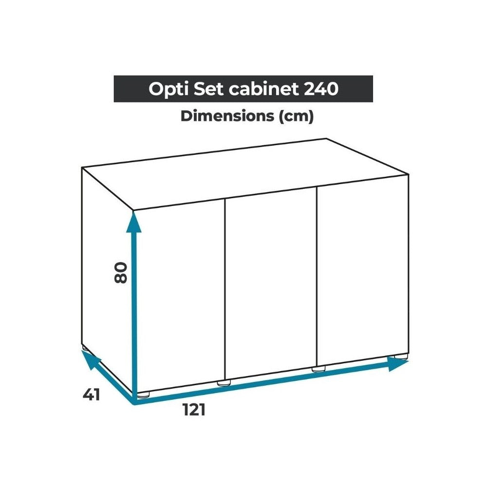 Opti Set 240 spintelė stačiakampė, juoda, 121x41x80 cm
