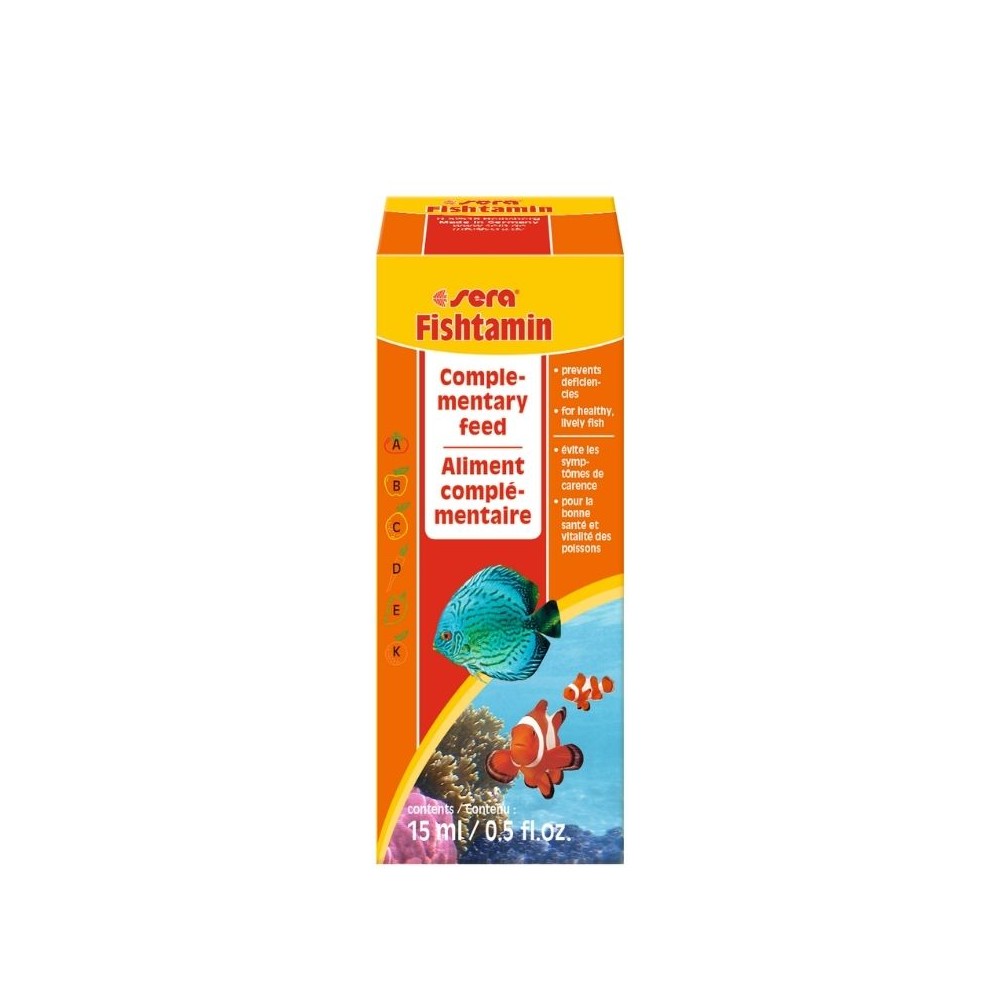 Sera akvariumo priežiūros priemonė Fishtamin, 15 ml