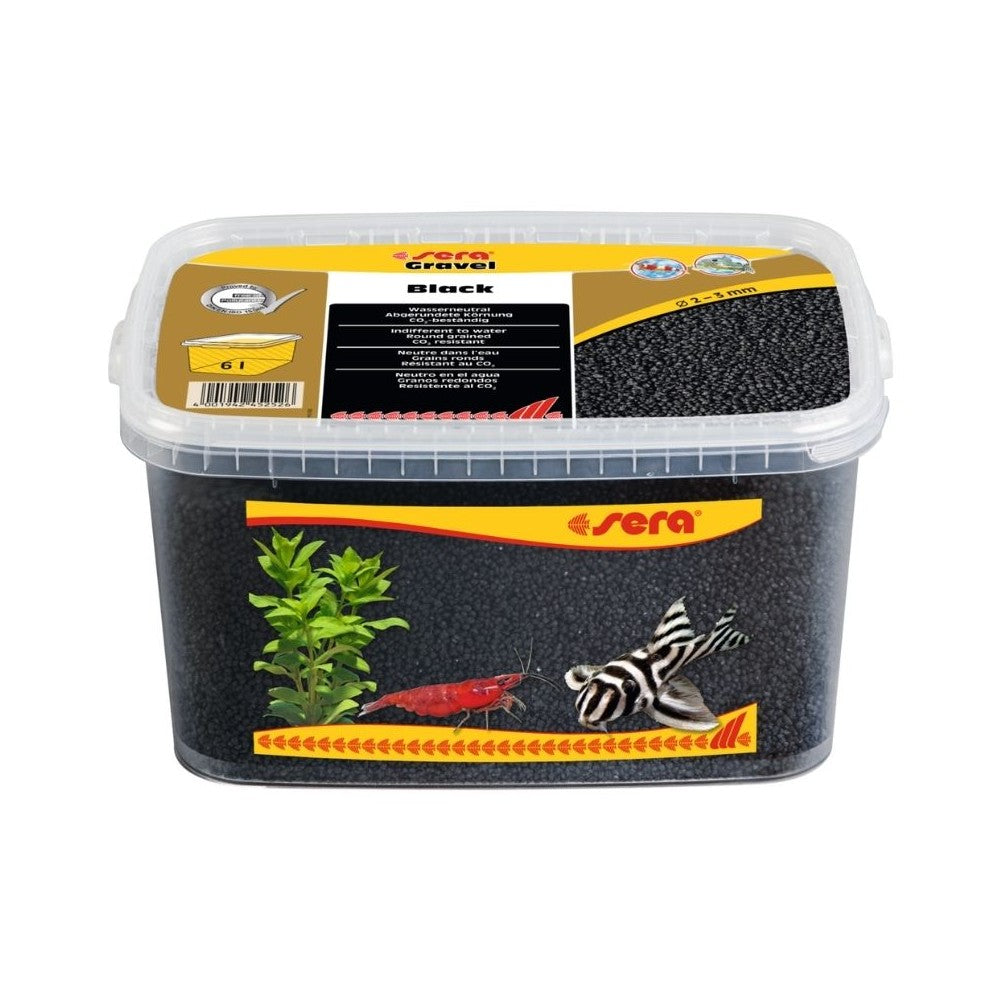 Sera gruntas akvariumui, juodas, 2-3 mm, 6 l