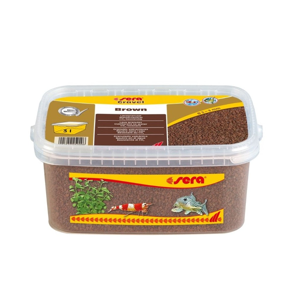 Sera gruntas akvariumui, rudas, 2-3 mm, 3 l