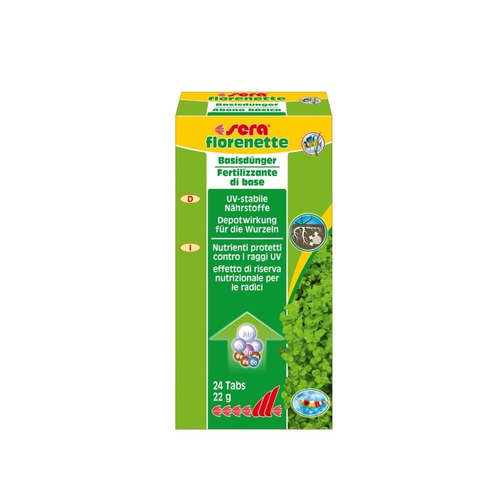 Sera trąšos akvariumo augalamms Florenette 24 Tabs