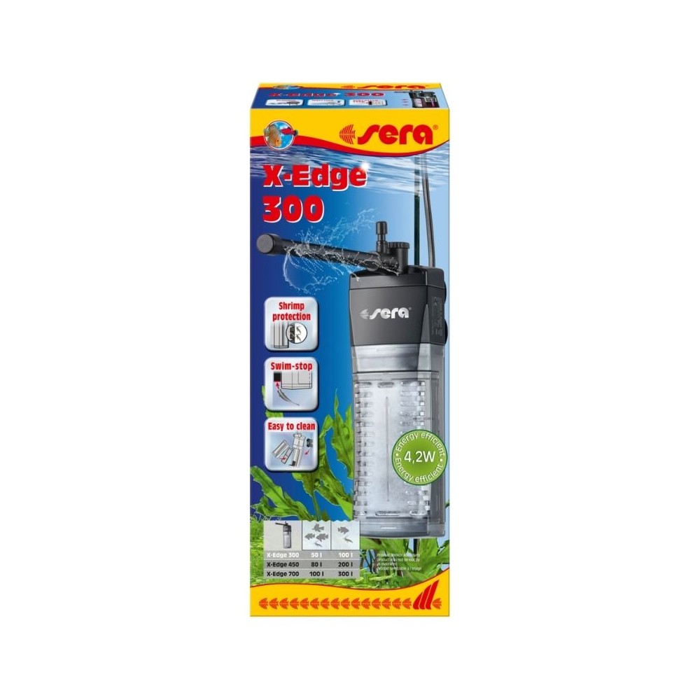 Sera vidinis kampinis filtras X-Edge 300, 300 l/h, 4,2 W