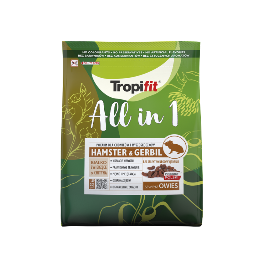 Tropifit All in 1 Hamster&Gerbil pašaras žiurkėnams ir smiltpelėms, 500 g