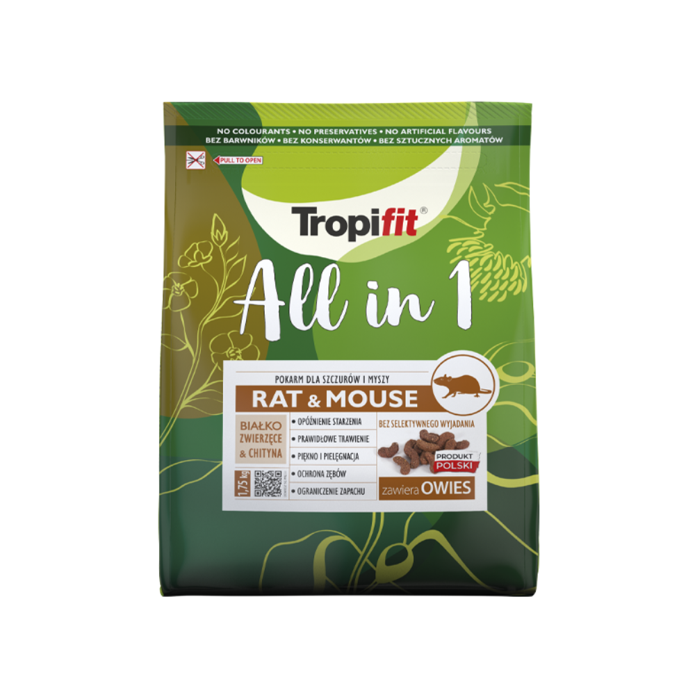 Tropifit All in 1 Rat&Mouse pašaras žiurkėms ir pelėms, 500 g